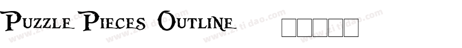 Puzzle Pieces Outline字体转换